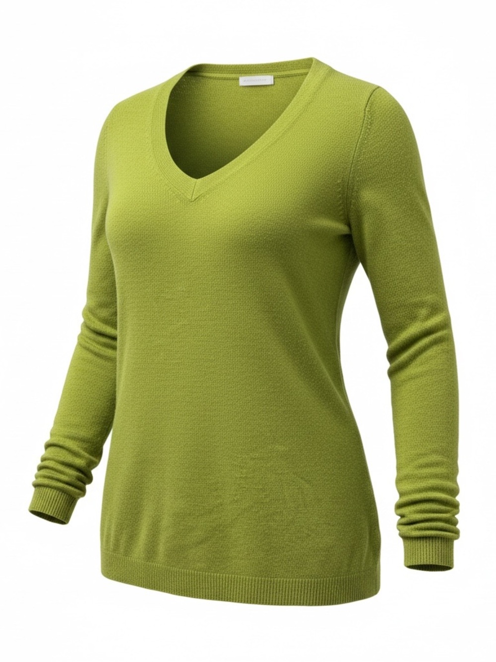 New York & Company Women’s Lime Green V-Neck Sweater Size Small
